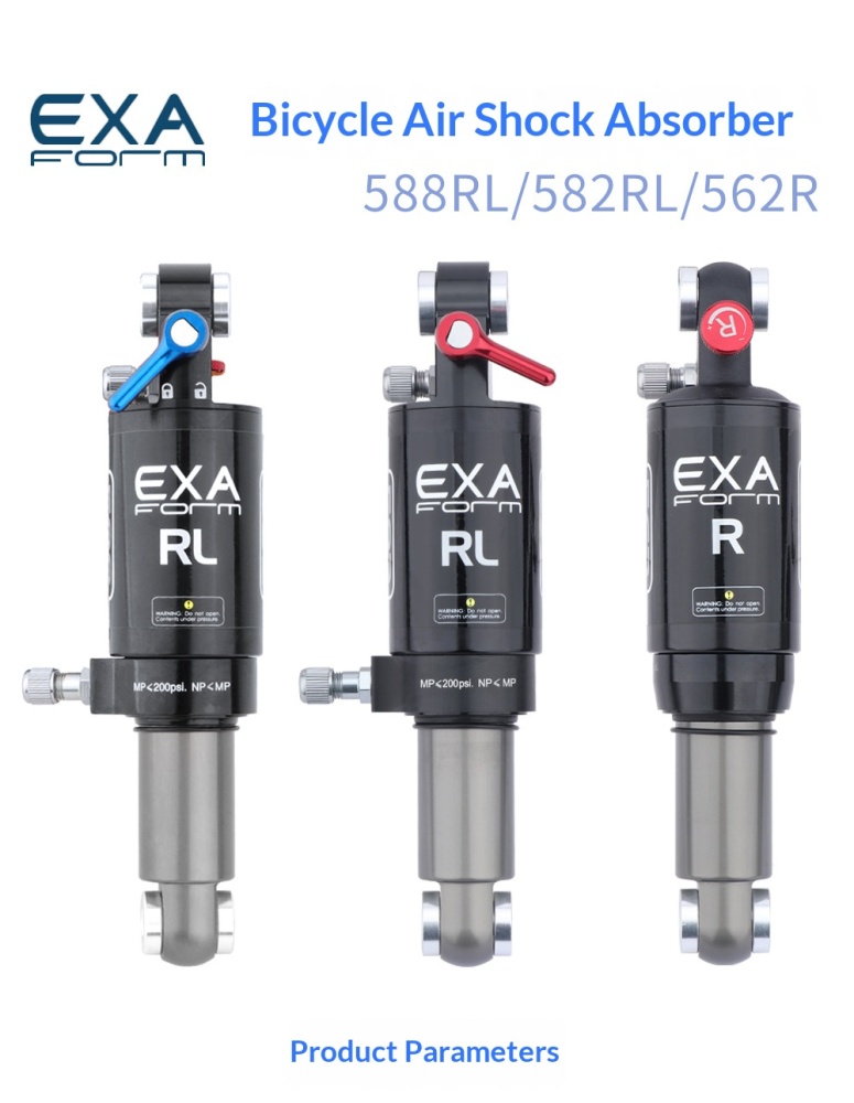 EXA Form Air Rear Shock Absorber EXA-AIR-SHOCK 588RL 582RL 562R 165/190mm for MTB Folding Bike