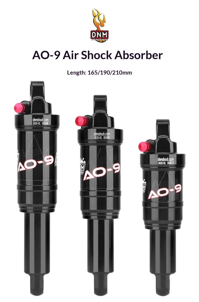 DNM AO-9 Air Rear Shock Absorber AO-9-NEW Adjustable MTB Bike Suspension 165/190/210mm