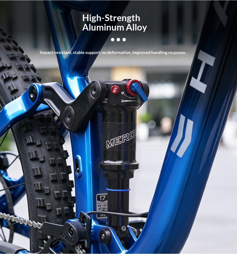 MEROCA RX-5 Trunnion Air Rear Shock 185/205mm MTB Rear Suspension with Rebound Adjustment & Lockout