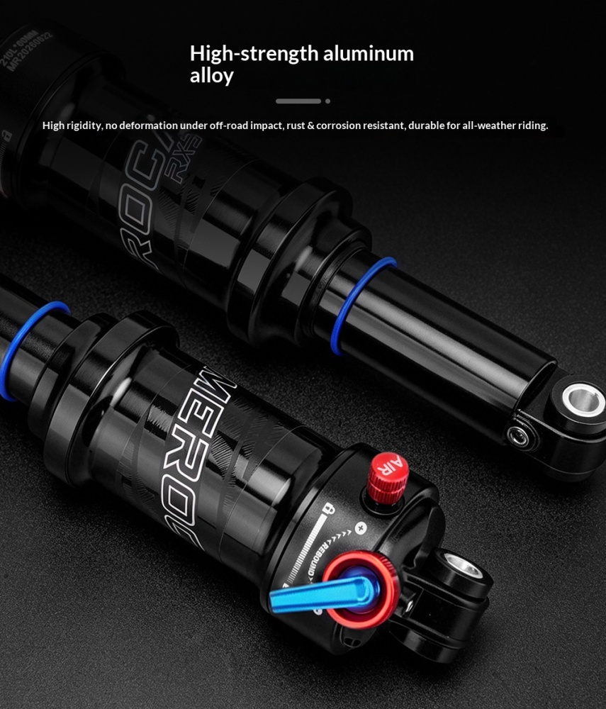 MEROCA RX-3 Air Rear Shock Absorber RX-3-AIR-SHOCK Lockout Rebound Adjustable 165/190/210mm for MTB Soft Tail Bike