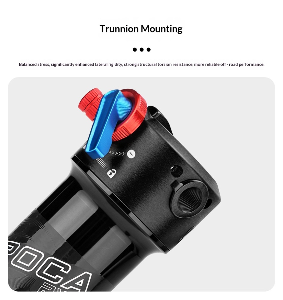 MEROCA RX-5 Trunnion Air Rear Shock 185/205mm MTB Rear Suspension with Rebound Adjustment & Lockout