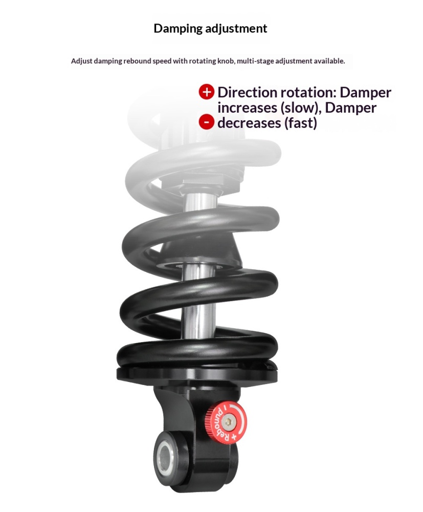 MEROCA RCT-2 Coil Rear Shock Absorber MEROCA-RCT-2 550lbs 190/210/230/240/250/265mm for MTB Soft Tail Bike