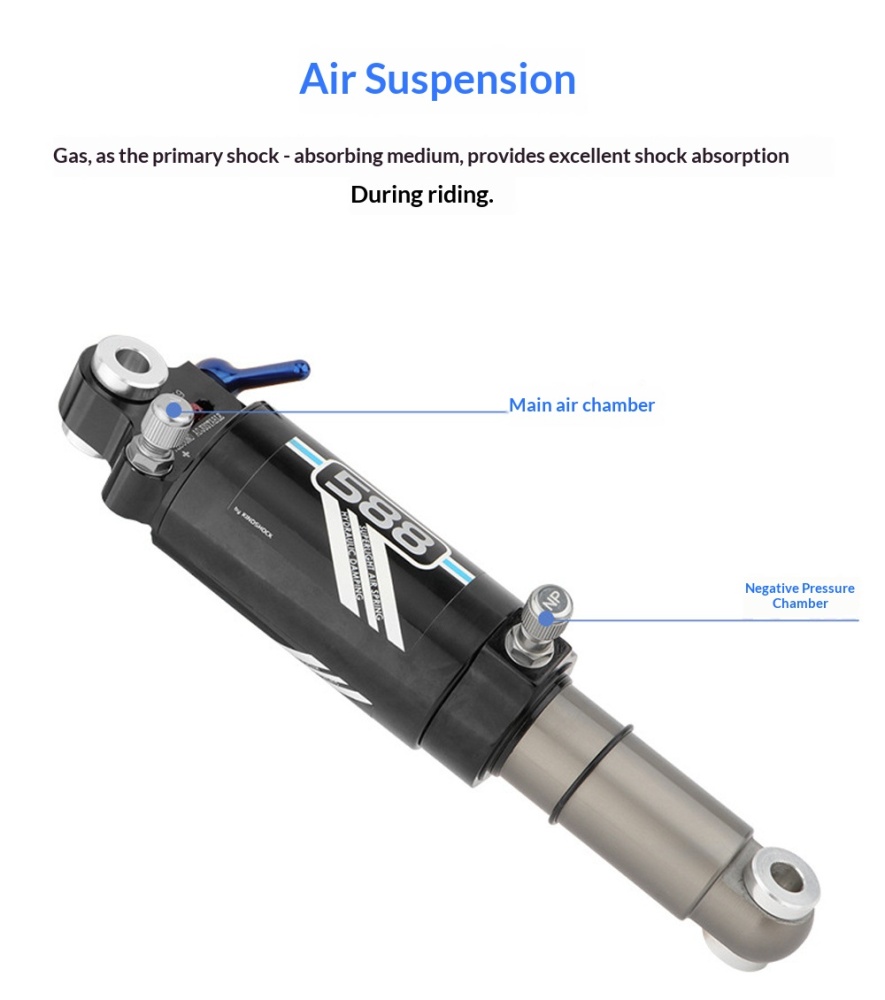 EXA Form Air Rear Shock Absorber EXA-AIR-SHOCK 588RL 582RL 562R 165/190mm for MTB Folding Bike