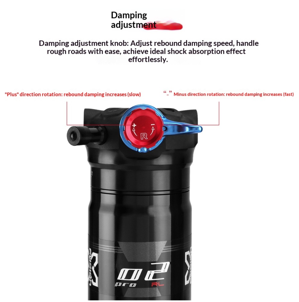 X-Fusion O2-PRO RL Trunnion Air Rear Shock O2-PRO-TRUNNION-185 Adjustable MTB Suspension 185/225mm