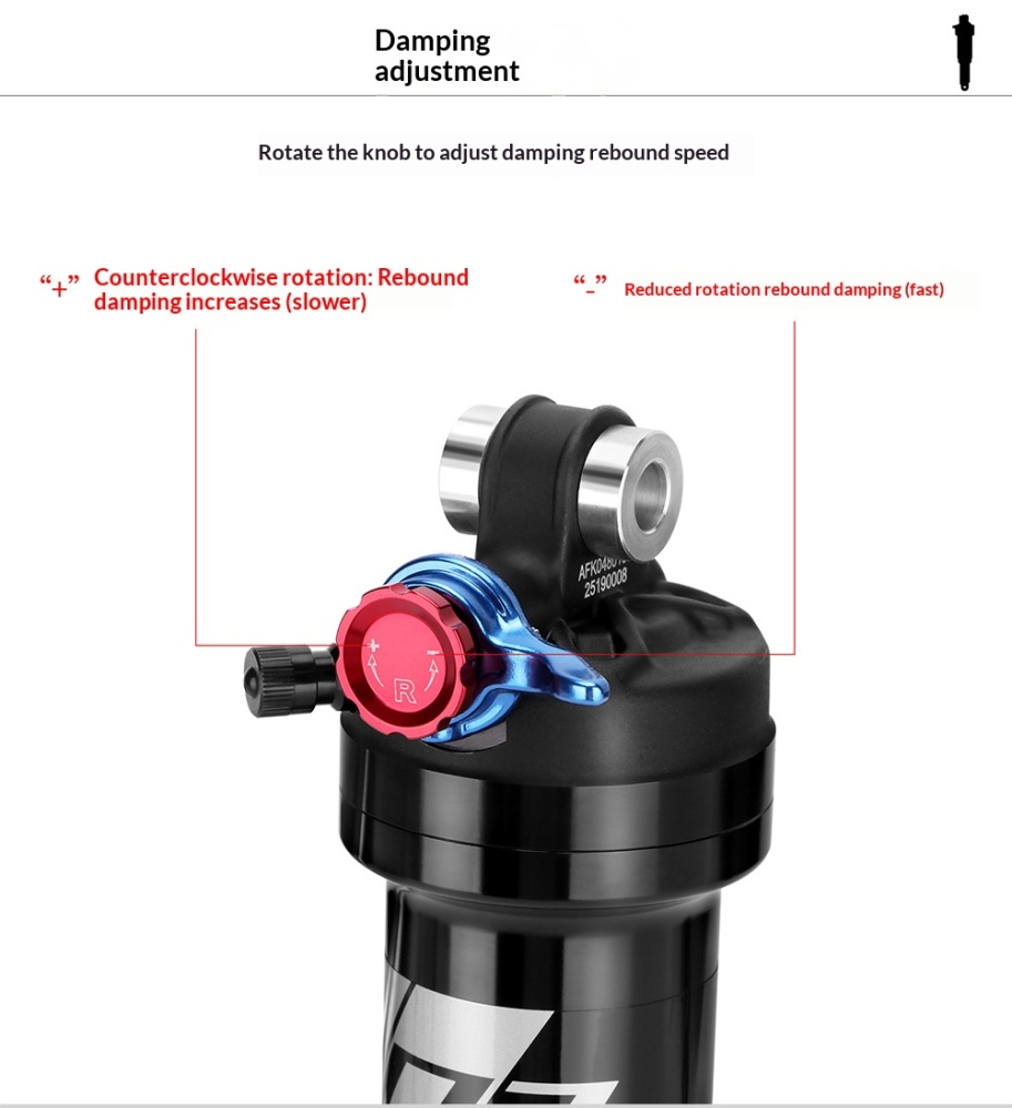 X-FUSION O2 PRO RLR Remote Air Rear Shock XF-O2PRO-RLR-190 190mm x 40mm Adjustable MTB Suspension Damper