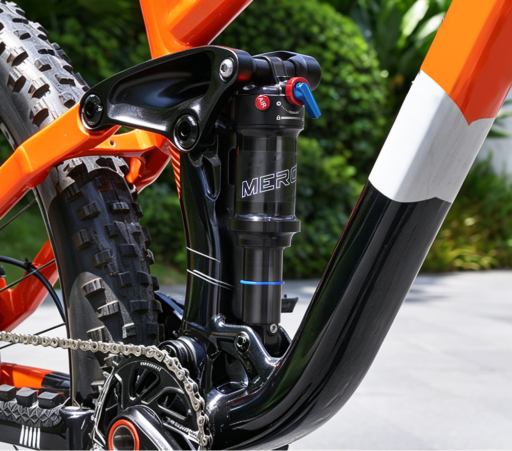 MEROCA RX-3 Air Rear Shock Absorber RX-3-AIR-SHOCK Lockout Rebound Adjustable 165/190/210mm for MTB Soft Tail Bike