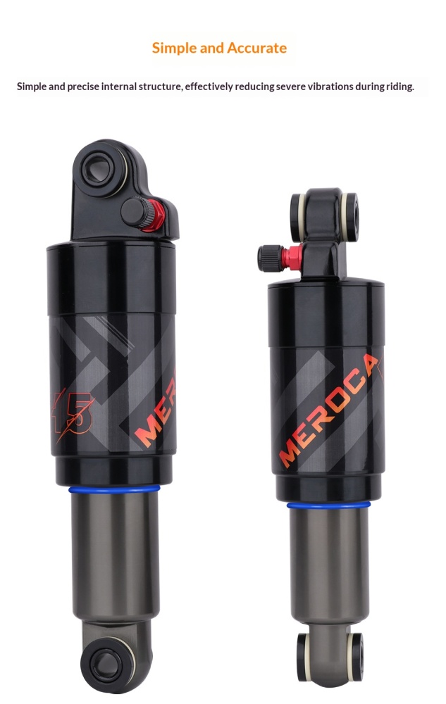 MEROCA HLT-H5 Air Rear Shock Absorber 125/150/165/190/200mm for MTB Folding Bike Scooter