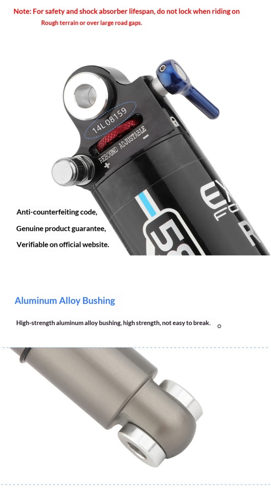 EXA Form Air Rear Shock Absorber EXA-AIR-SHOCK 588RL 582RL 562R 165/190mm for MTB Folding Bike