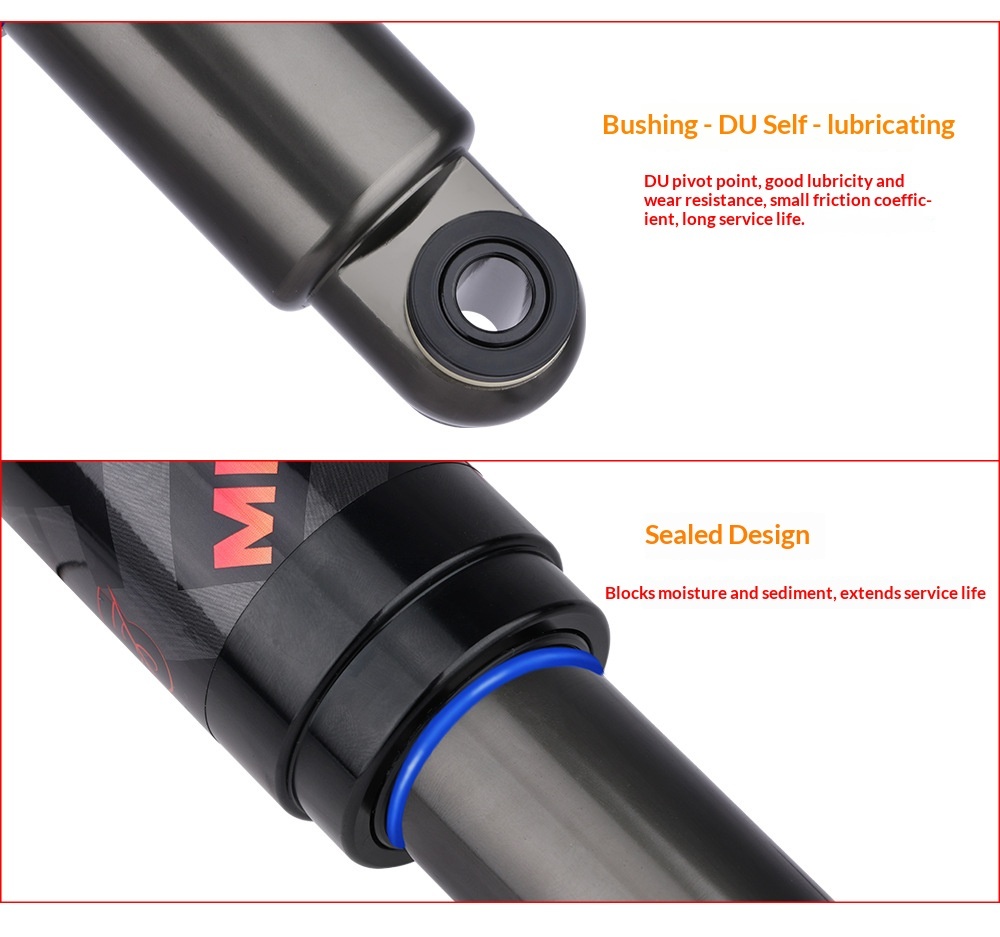 MEROCA HLT-H5 Air Rear Shock Absorber 125/150/165/190/200mm for MTB Folding Bike Scooter