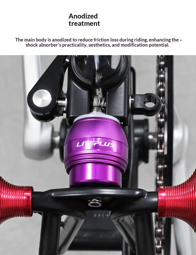 LITEPLUS SA01 Folding Bike Rear Shock Absorber LITEPLUS-SA01 Aluminum Alloy Suspension Damper for Brompton Style Bike