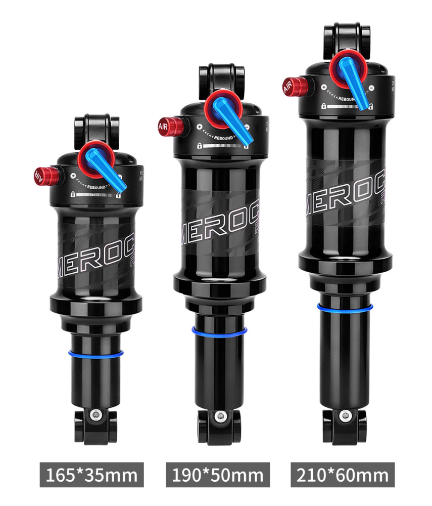 MEROCA RX-3 Air Rear Shock Absorber RX-3-AIR-SHOCK Lockout Rebound Adjustable 165/190/210mm for MTB Soft Tail Bike