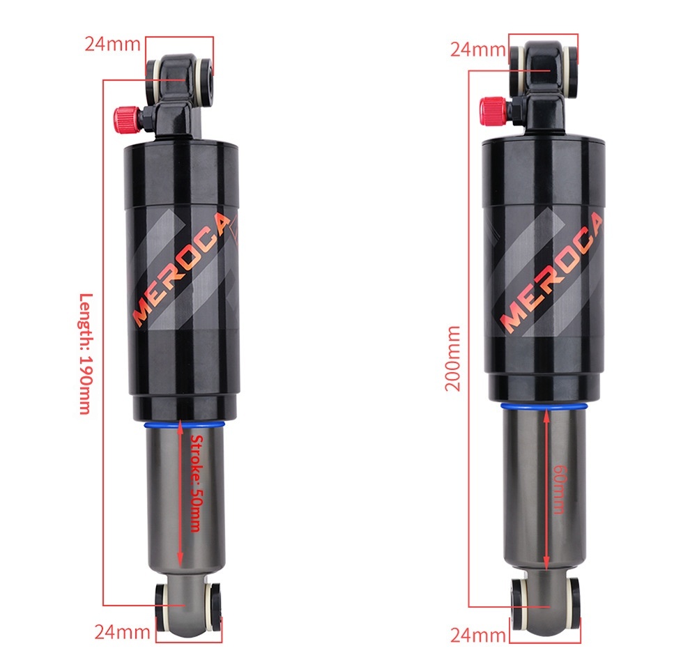 MEROCA HLT-H5 Air Rear Shock Absorber 125/150/165/190/200mm for MTB Folding Bike Scooter