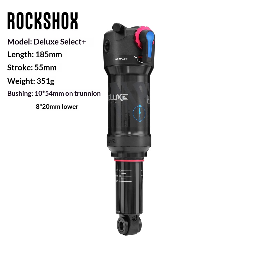 ROCKSHOX Air Rear Shock Absorber ROCKSHOX-AIR-SHOCK-5 Deluxe Select Select+ SiDLuxe 185/210/230mm for MTB Soft Tail Bike