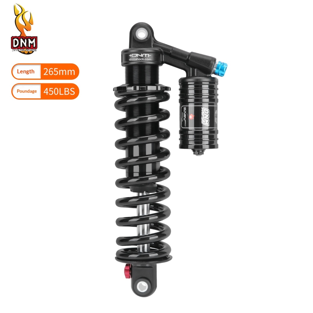 DNM RCP-2PLUS Coil Rear Shock Absorber EMOTO-RCP2PLUS-HL 265mm 450/550lbs with High Low Speed Adjustment for E-Moto Off-Road Bike