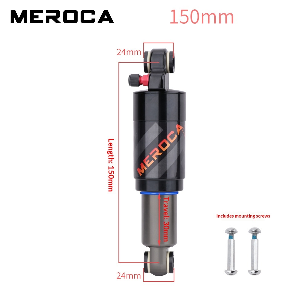 MEROCA HLT-H5 Air Rear Shock Absorber 125/150/165/190/200mm for MTB Folding Bike Scooter