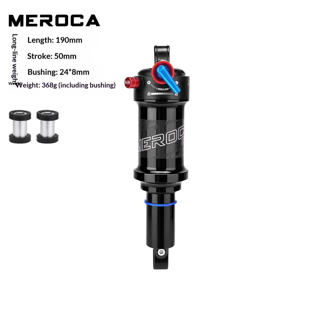 MEROCA RX-3 Air Rear Shock Absorber RX-3-AIR-SHOCK Lockout Rebound Adjustable 165/190/210mm for MTB Soft Tail Bike