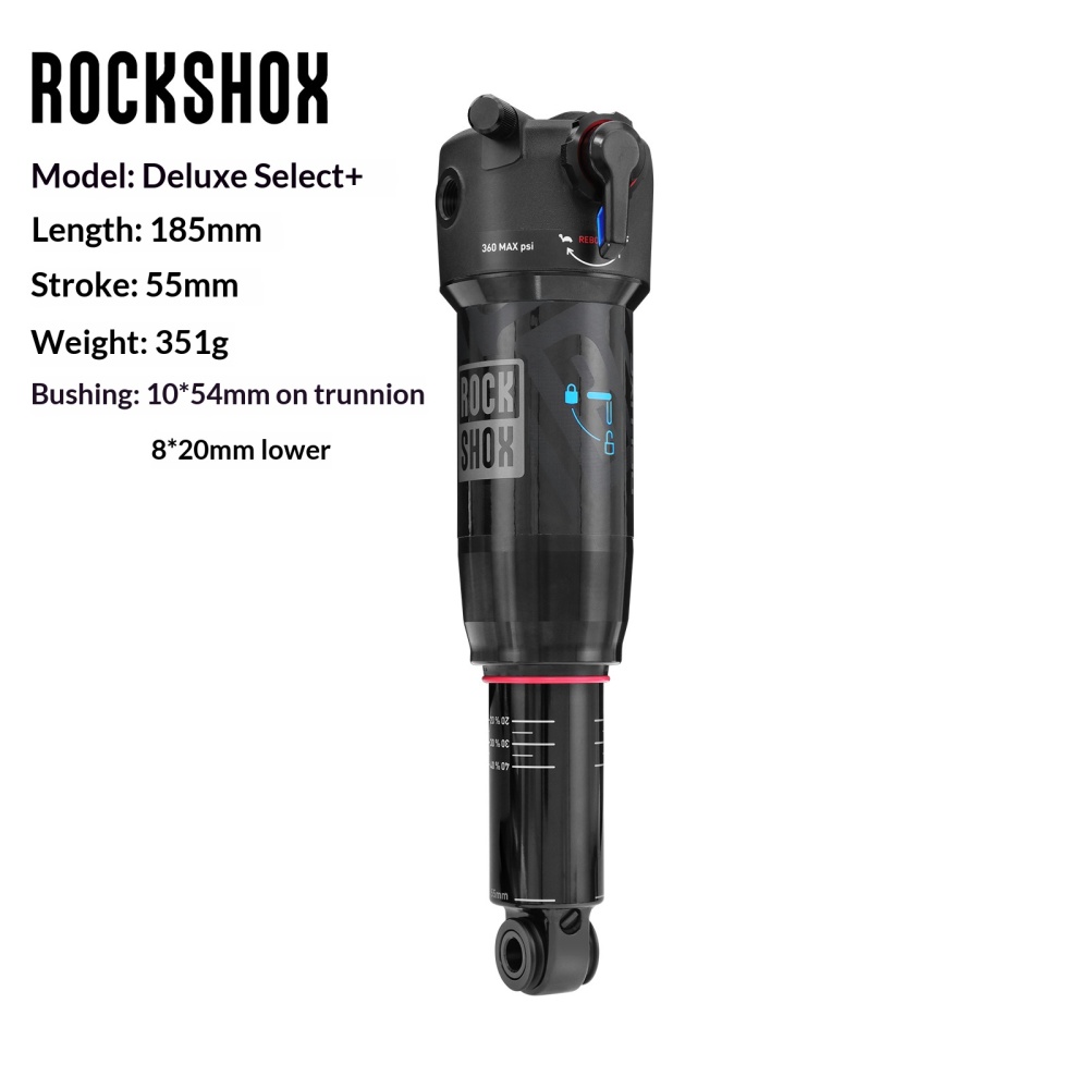 ROCKSHOX Air Rear Shock Absorber ROCKSHOX-AIR-SHOCK-5 Deluxe Select Select+ SiDLuxe 185/210/230mm for MTB Soft Tail Bike