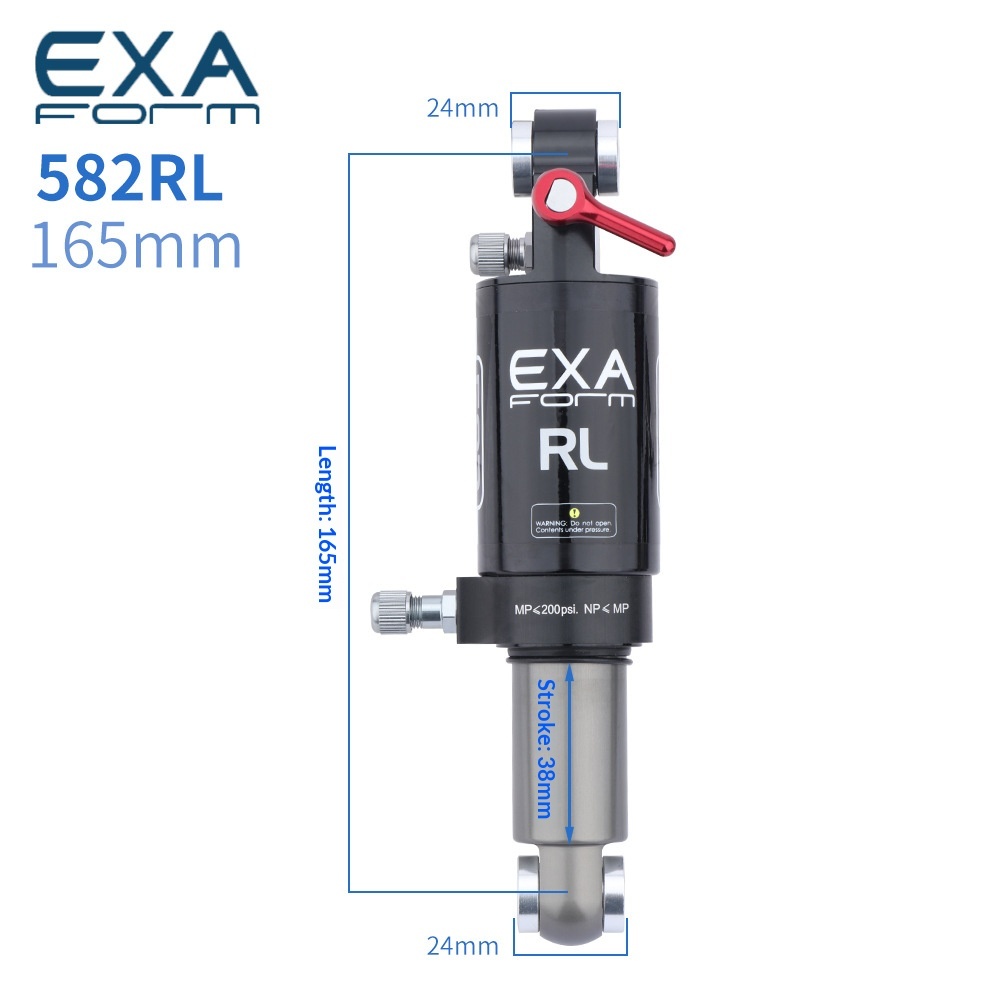 EXA Form Air Rear Shock Absorber EXA-AIR-SHOCK 588RL 582RL 562R 165/190mm for MTB Folding Bike