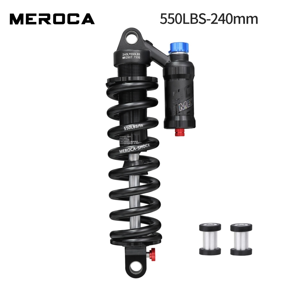 MEROCA RCT-2 Coil Rear Shock Absorber MEROCA-RCT-2 550lbs 190/210/230/240/250/265mm for MTB Soft Tail Bike