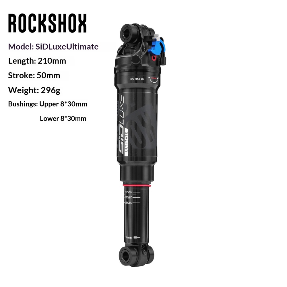 ROCKSHOX Air Rear Shock Absorber ROCKSHOX-AIR-SHOCK-5 Deluxe Select Select+ SiDLuxe 185/210/230mm for MTB Soft Tail Bike