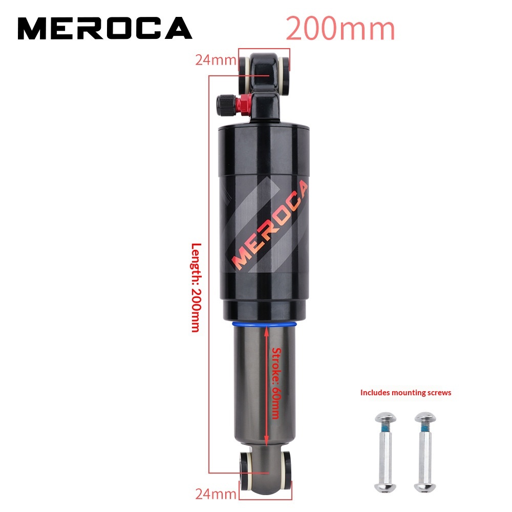 MEROCA HLT-H5 Air Rear Shock Absorber 125/150/165/190/200mm for MTB Folding Bike Scooter