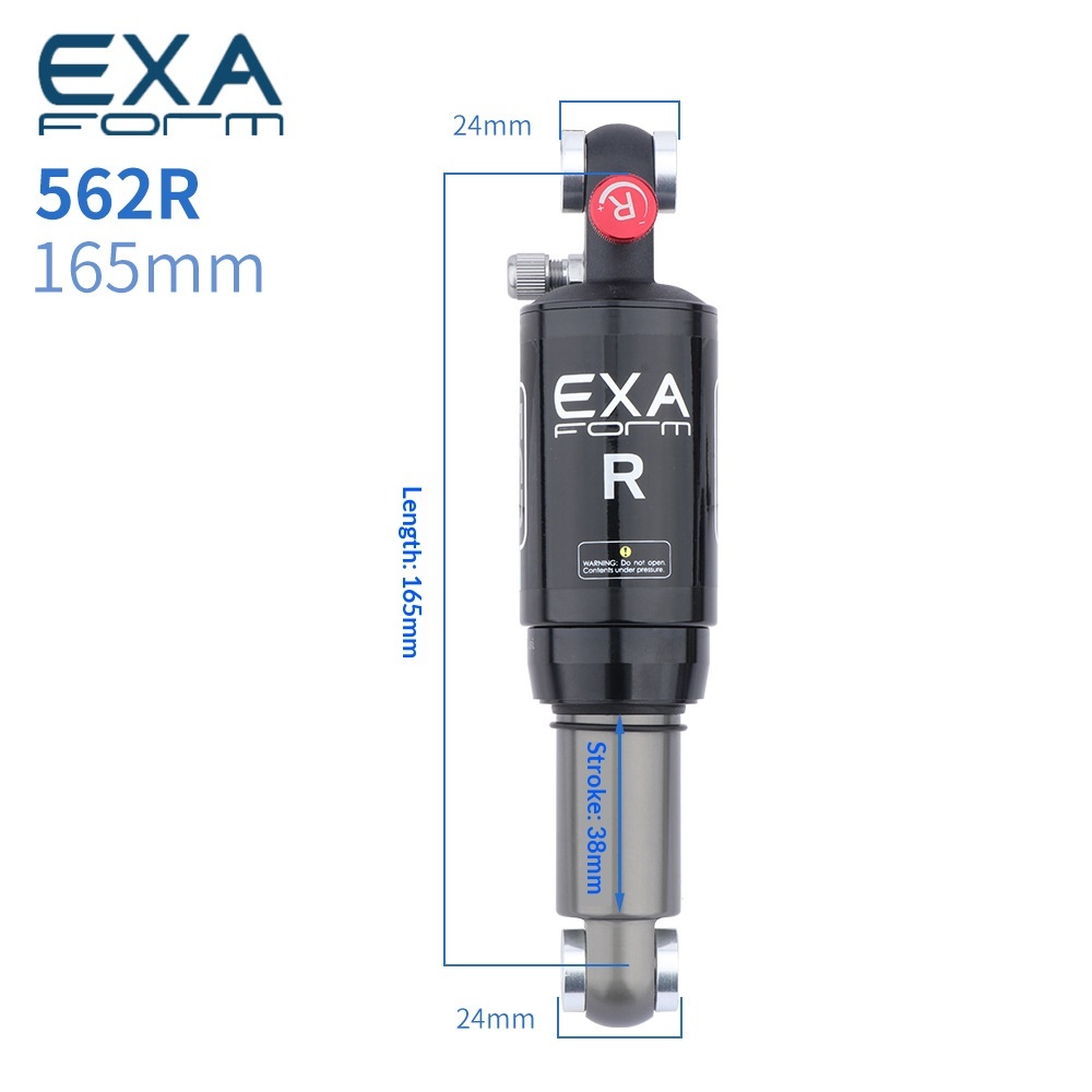 EXA Form Air Rear Shock Absorber EXA-AIR-SHOCK 588RL 582RL 562R 165/190mm for MTB Folding Bike