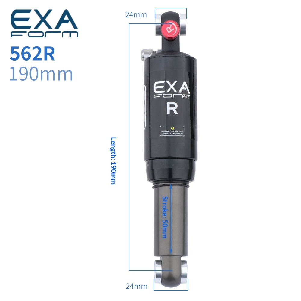 EXA Form Air Rear Shock Absorber EXA-AIR-SHOCK 588RL 582RL 562R 165/190mm for MTB Folding Bike