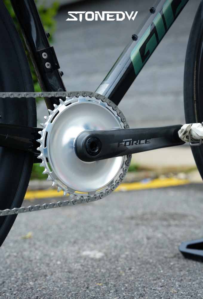 STONE Chainring Direct Mount 8 bolts 6.5mm offset Narrow Wide Single Chainring 36T-46T for SRAM DUB WIDE Road/Gravel Crankset AXS Flattop & Shimano KMC Chain