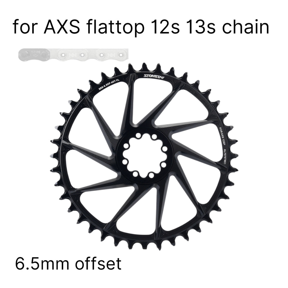 STONE Chainring AL7075 CNC Direct Mount Narrow Wide Single Chainring 36T-46T for SRAM DUB WIDE Road/Gravel Crankset AXS Flattop & Shimano KMC Chain