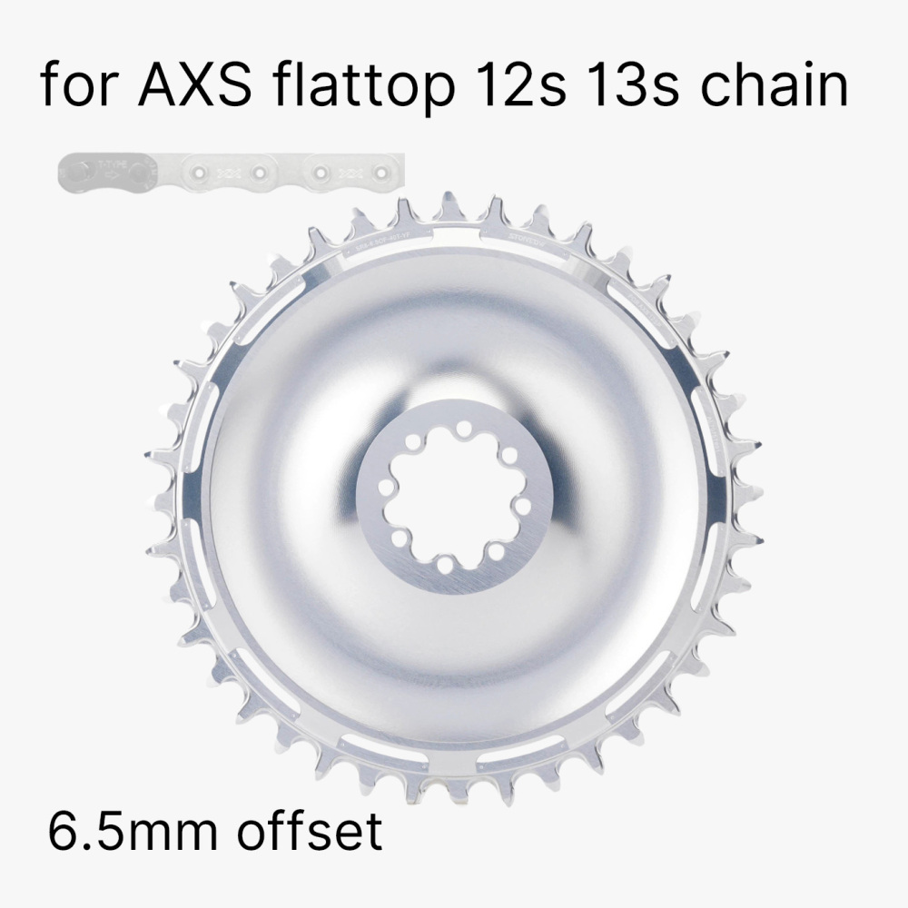 STONE Chainring AL7075 CNC Direct Mount Narrow Wide Single Chainring 36T-46T for SRAM DUB WIDE Road/Gravel Crankset AXS Flattop & Shimano KMC Chain