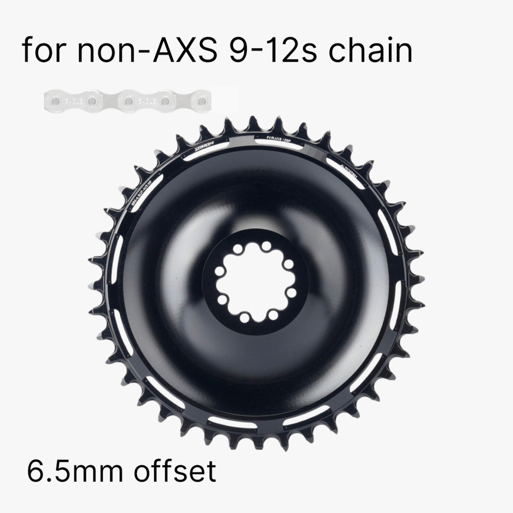 STONE Chainring AL7075 CNC Direct Mount Narrow Wide Single Chainring 36T-46T for SRAM DUB WIDE Road/Gravel Crankset AXS Flattop & Shimano KMC Chain