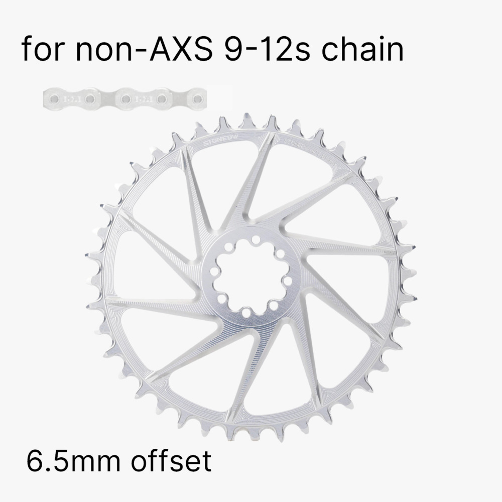 STONE Chainring AL7075 CNC Direct Mount Narrow Wide Single Chainring 36T-46T for SRAM DUB WIDE Road/Gravel Crankset AXS Flattop & Shimano KMC Chain