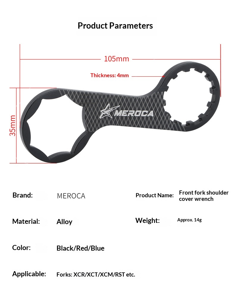 MEROCA Shoulder Cap Wrench MEROCA-SCW-001 for Suntour XCM XCR XCT RST MTB Suspension Fork Cap Removal Tool