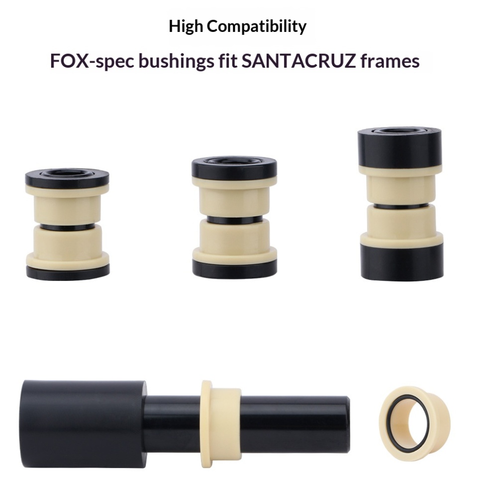 Aluminum Alloy DU Rear Shock Bushing Kit M8x22-68mm New-AL-DU-Bushing for MTB Full Suspension Frame Shock Mount