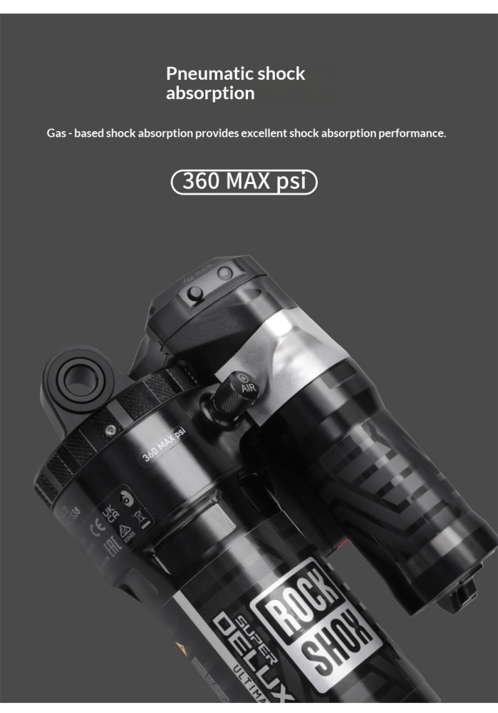 ROCKSHOX-electronic rear shock 230x65mm Super Deluxe Flight Attendant AXS Electronic Air Rear Shock for MTB Soft Tail Bike