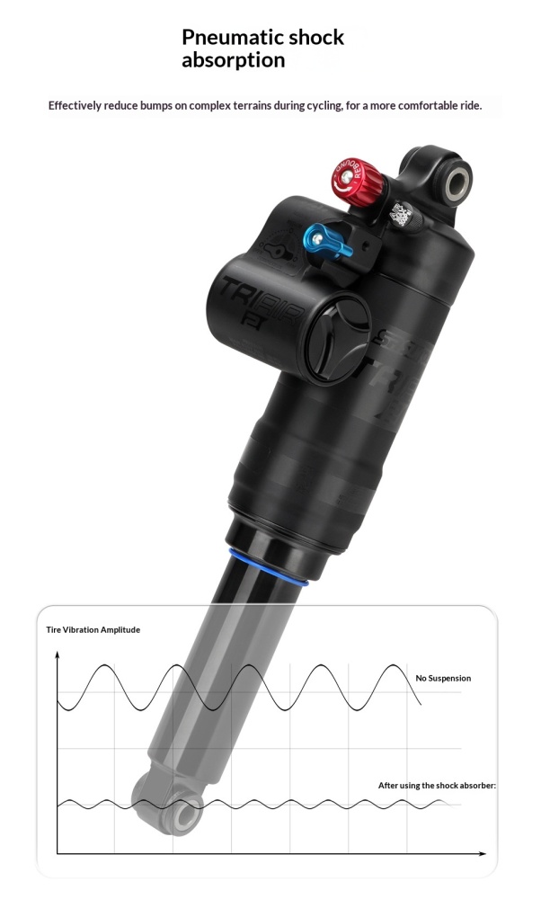 SR SUNTOUR TRIAIR 2 Air Rear Shock 250x70mm MTB DH Suspension Damper, Item No. Suntour-250MM-Air-Shock