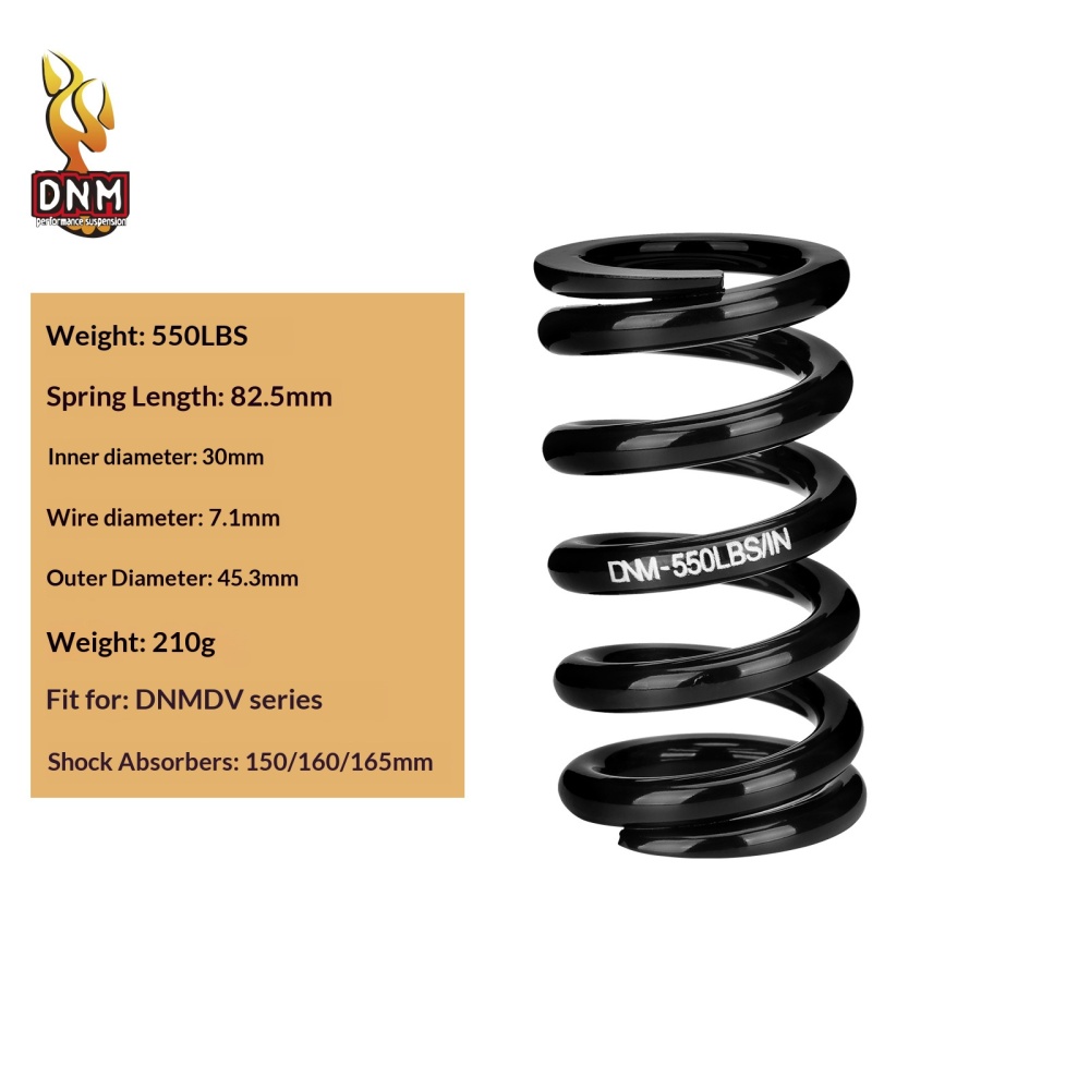 DNM-DV-SPRING 30mm ID Rear Shock Coil Spring for DNM DV22AR / KS 291R / 260, 350-1000 lbs/in