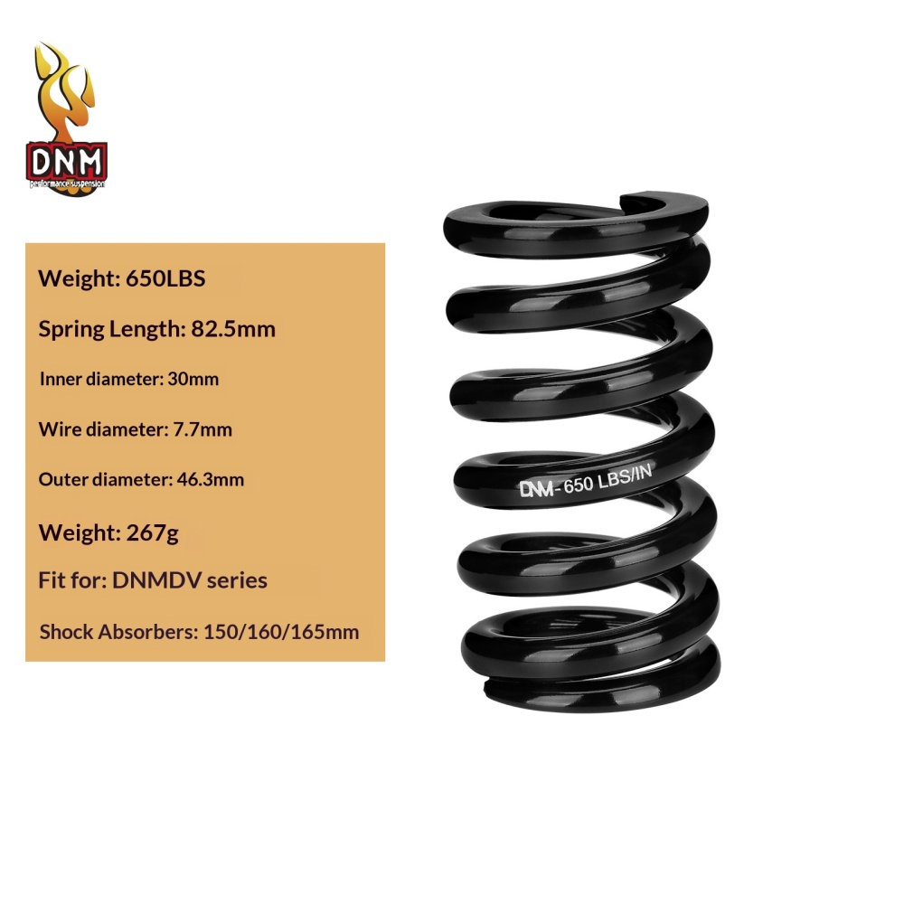 DNM-DV-SPRING 30mm ID Rear Shock Coil Spring for DNM DV22AR / KS 291R / 260, 350-1000 lbs/in