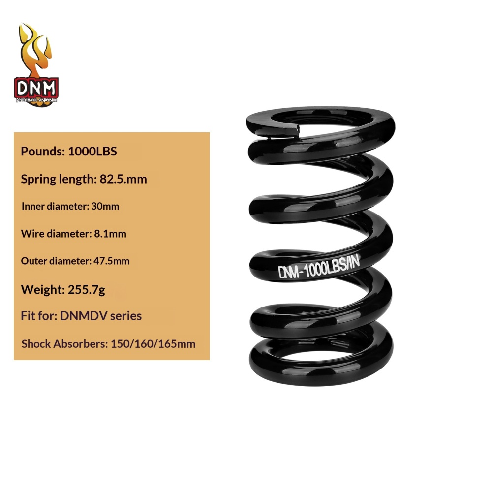 DNM-DV-SPRING 30mm ID Rear Shock Coil Spring for DNM DV22AR / KS 291R / 260, 350-1000 lbs/in