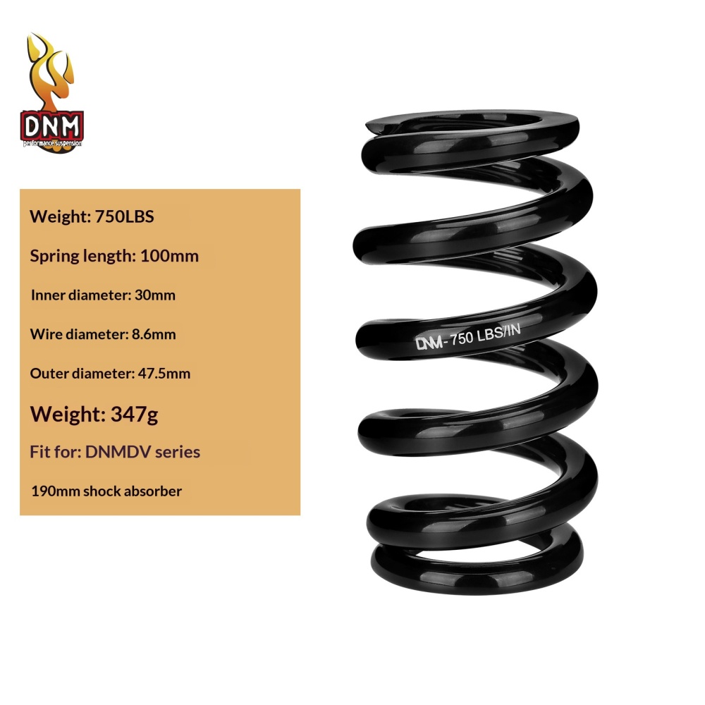 DNM-DV-SPRING 30mm ID Rear Shock Coil Spring for DNM DV22AR / KS 291R / 260, 350-1000 lbs/in