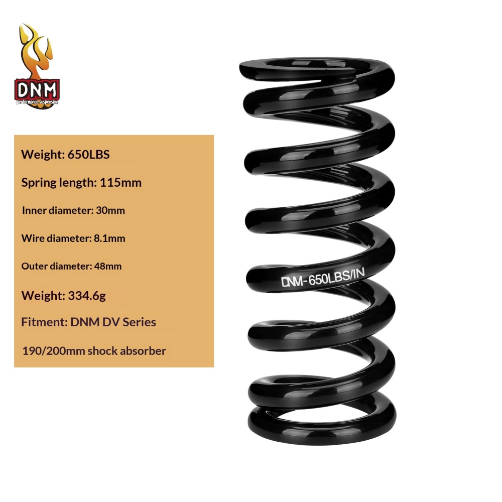 DNM-DV-SPRING 30mm ID Rear Shock Coil Spring for DNM DV22AR / KS 291R / 260, 350-1000 lbs/in