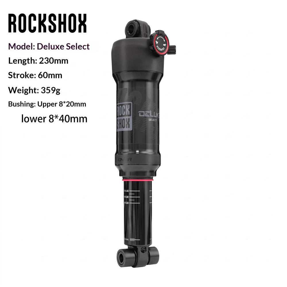 ROCKSHOX Air Rear Shock Absorber ROCKSHOX-AIR-SHOCK-5 Deluxe Select Select+ SiDLuxe 185/210/230mm for MTB Soft Tail Bike