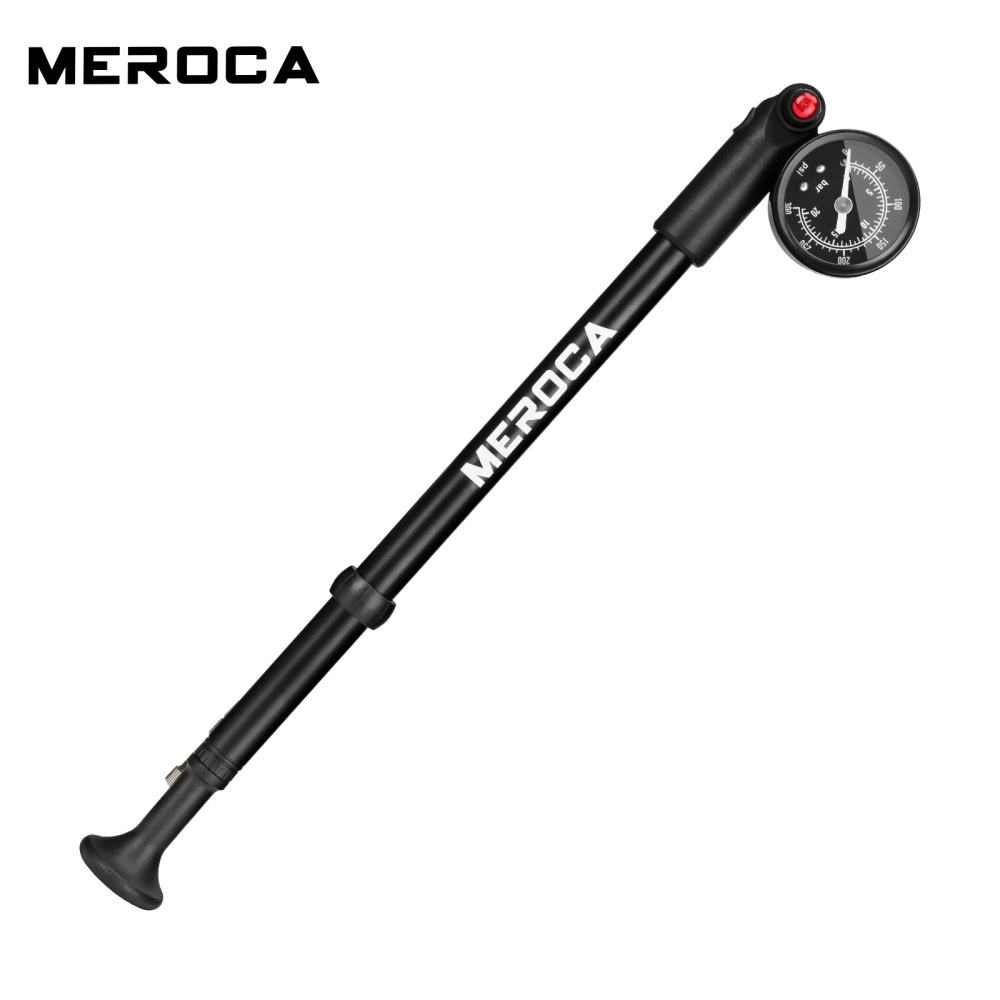 MEROCA-300PSI-PUMP Portable High Pressure Shock Pump for Bicycle Suspension Fork, Rear Shock & Tires