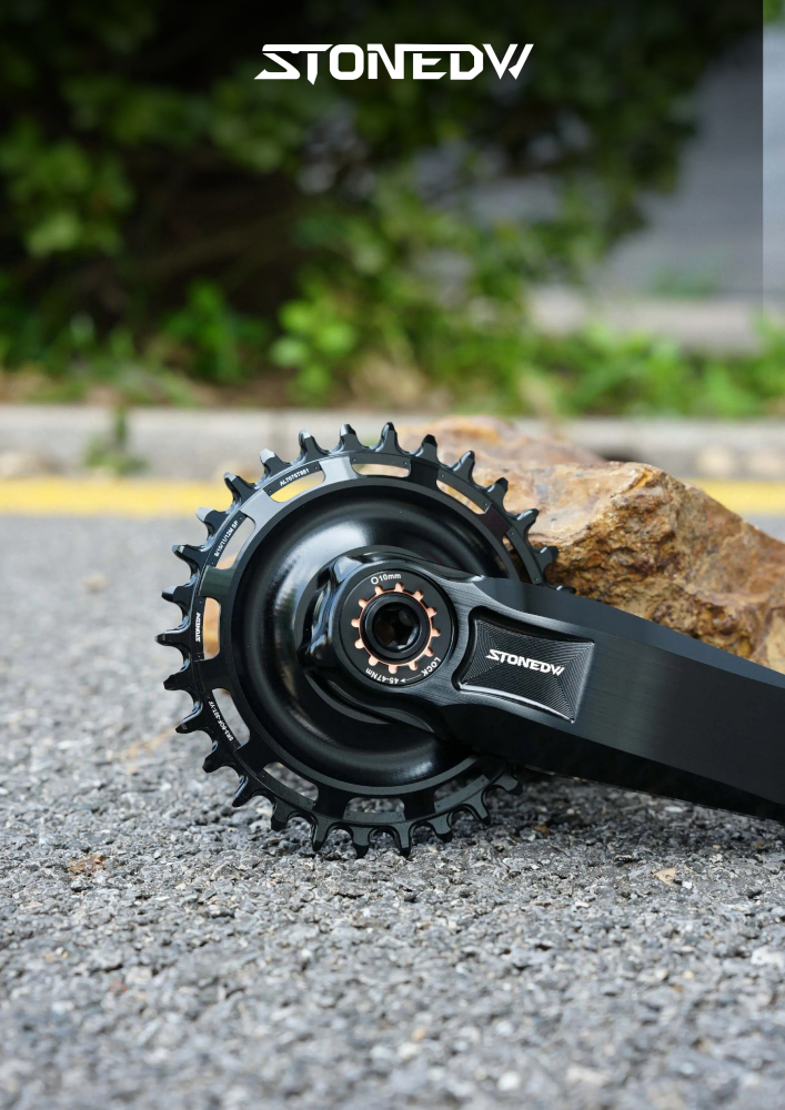 STONE Direct Mount Chainring 6mm offset 3 bolts interface GXP Narrow-Wide Single Chainring for MTB & Gravel Bike (26T-40T)