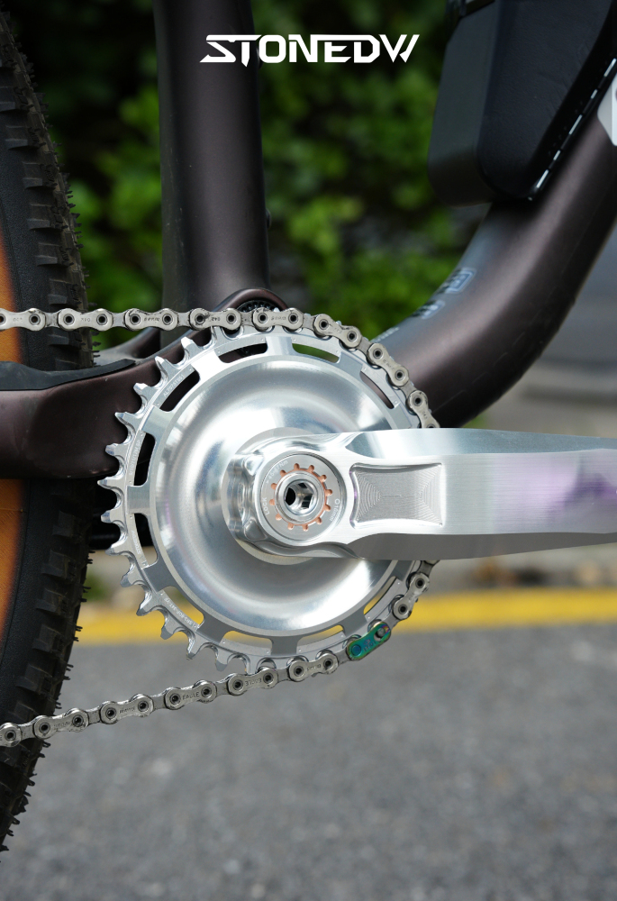 STONE Direct Mount Chainring 6mm offset 3 bolts interface GXP Narrow-Wide Single Chainring for MTB & Gravel Bike (26T-40T)