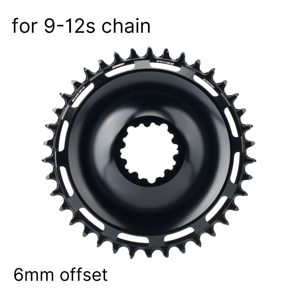 STONE Direct Mount Chainring 6mm offset 3 bolts interface GXP Narrow-Wide Single Chainring for MTB & Gravel Bike (26T-40T)