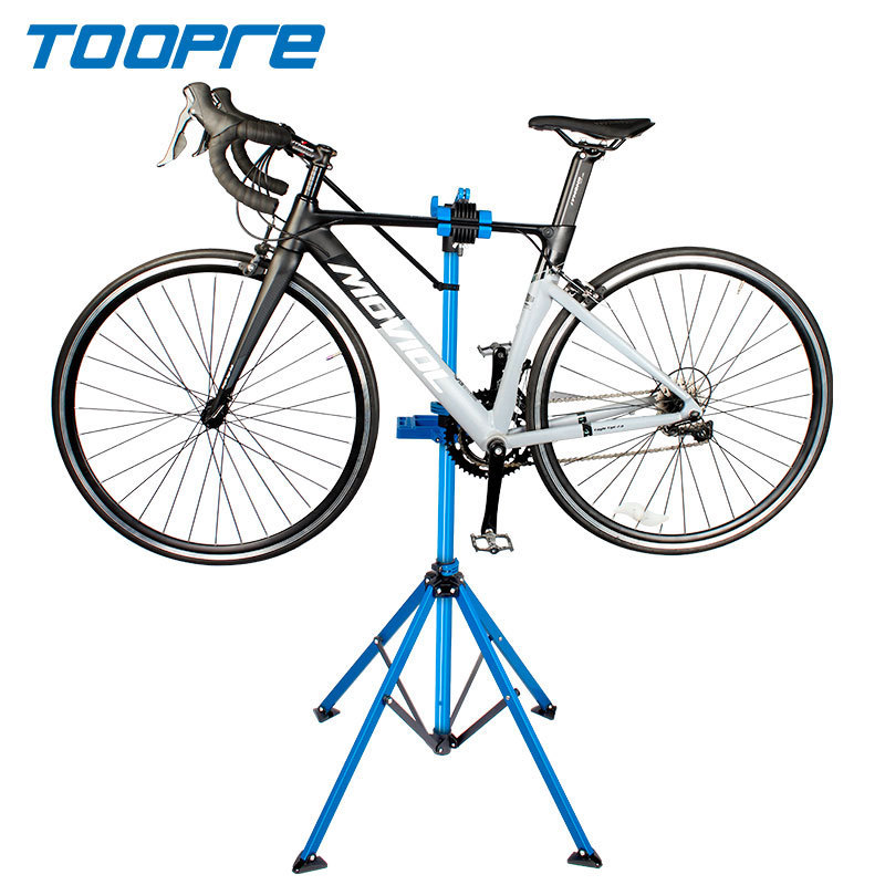 TOOPRE TL-06E Professional Foldable Bike Repair Stand – Heavy-Duty Carbon Steel Mechanic Work Stand with 360° Rotating Clamp, Integrated Tool Tray & Adjustable Height for MTB, Road, & Fixed Gear Bikes