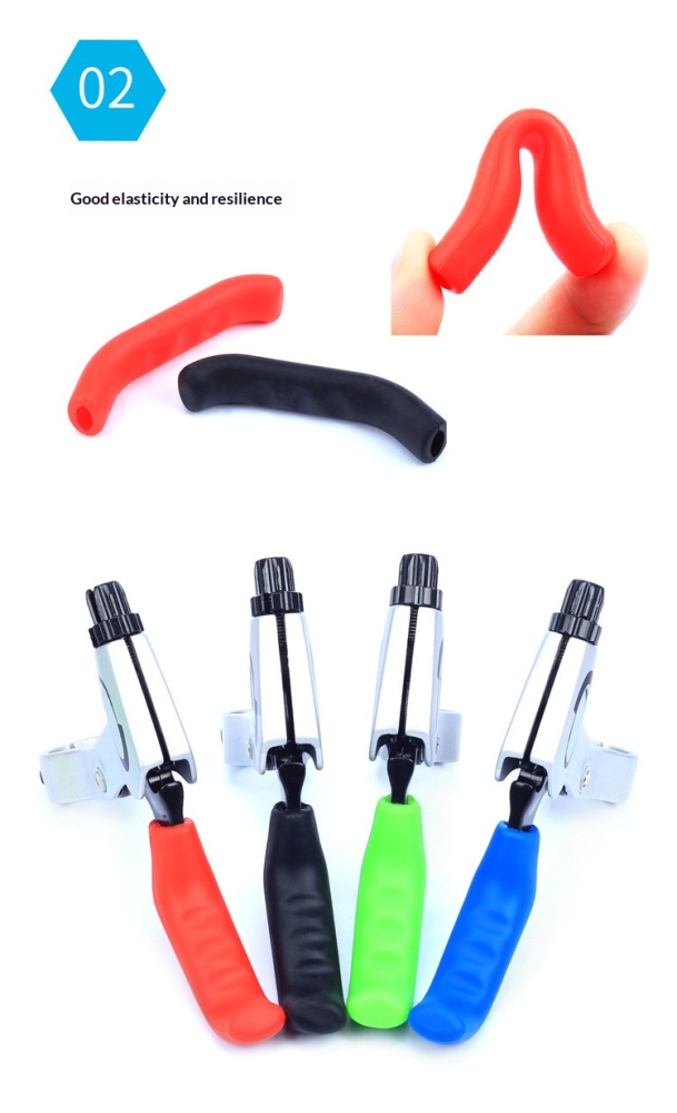RISK RA140 Silicone Brake Lever Cover Anti-Slip Protector Sleeve for MTB, BMX, Fixed Gear Bike, 1 Pair