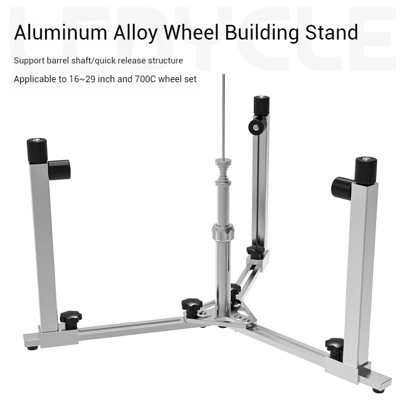 LEBYCLE Bicycle Wheel Building Stand for Mountain and Road Bike Wheelsets - Hub Spoke and Rim Lacing Tool