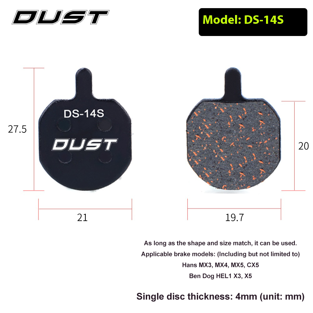 Risk DUST Mountain Bike Disc Brake Pads Resin Semi-Metallic for M446 E3 M355 Brake Lining